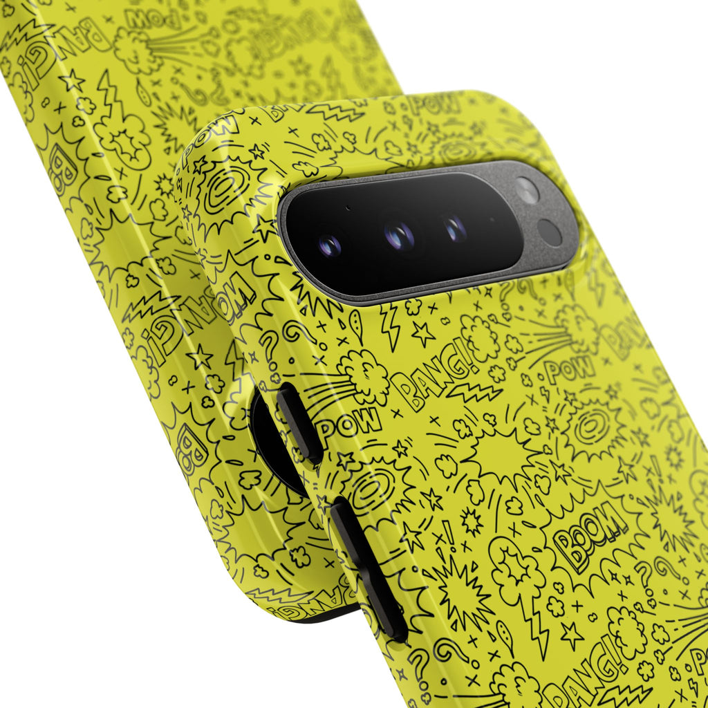 Neon Yellow Wow RG Tough Phone Case for iPhone, Galaxy, or Google Pixel
