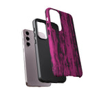 Hot Pink wood print Design Tough Phone Case for iPhone, Galaxy, or Google Pixel