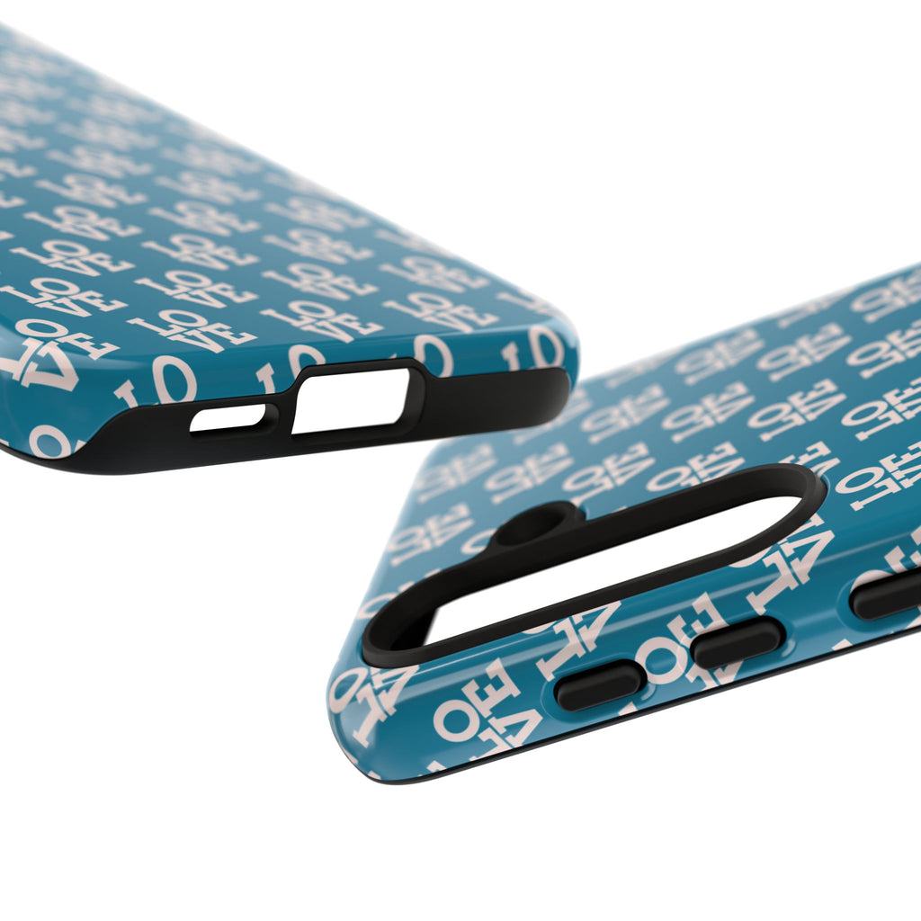 LOVE Teal Green Tough Phone Case iPhone, Galaxy, or Google Pixel
