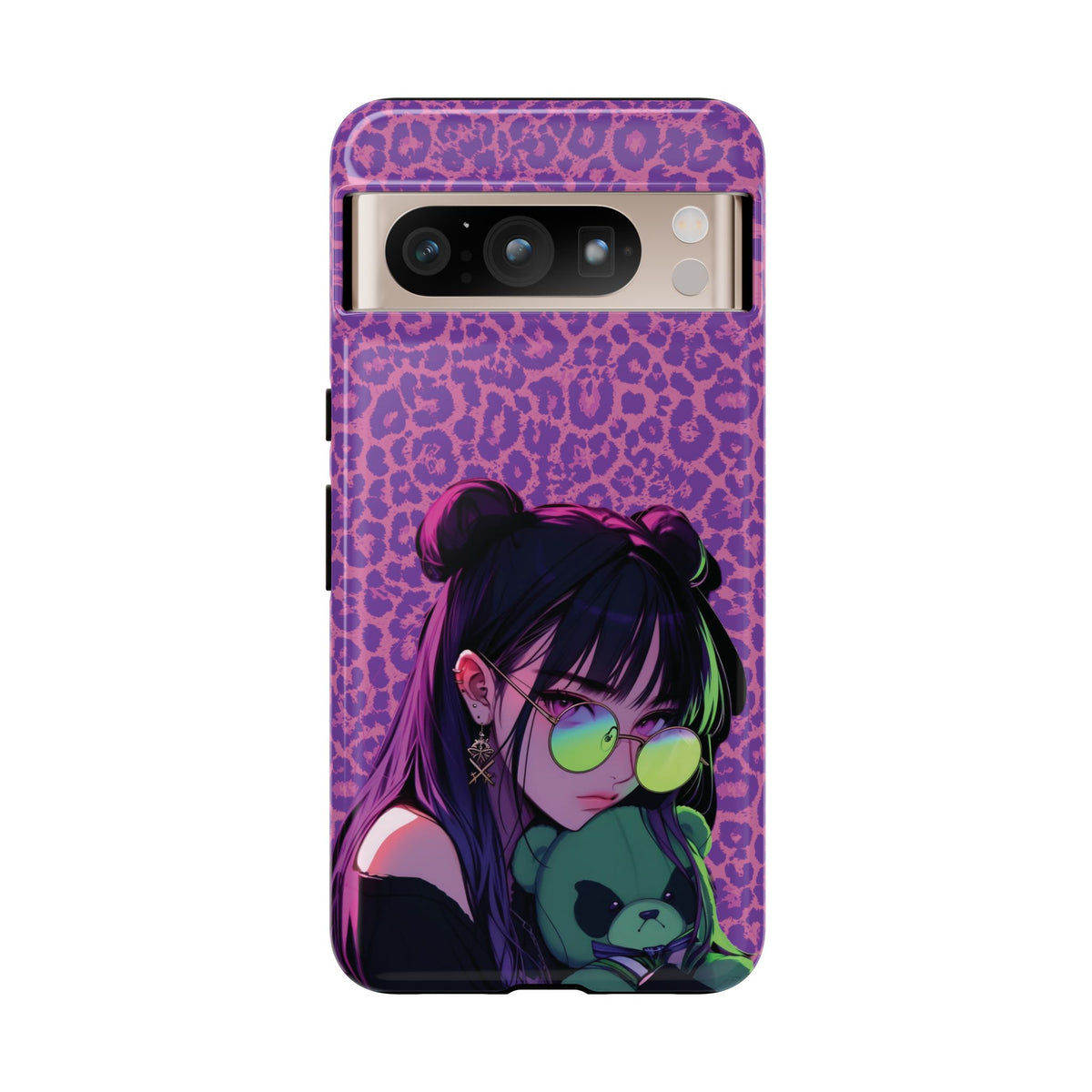 Purple Pink Leopard Kz iPhone, Galaxy and Google Tough Cases