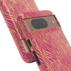 Pink Gold Zebra Print Tough Case for iPhone, Galaxy, or Google Pixel