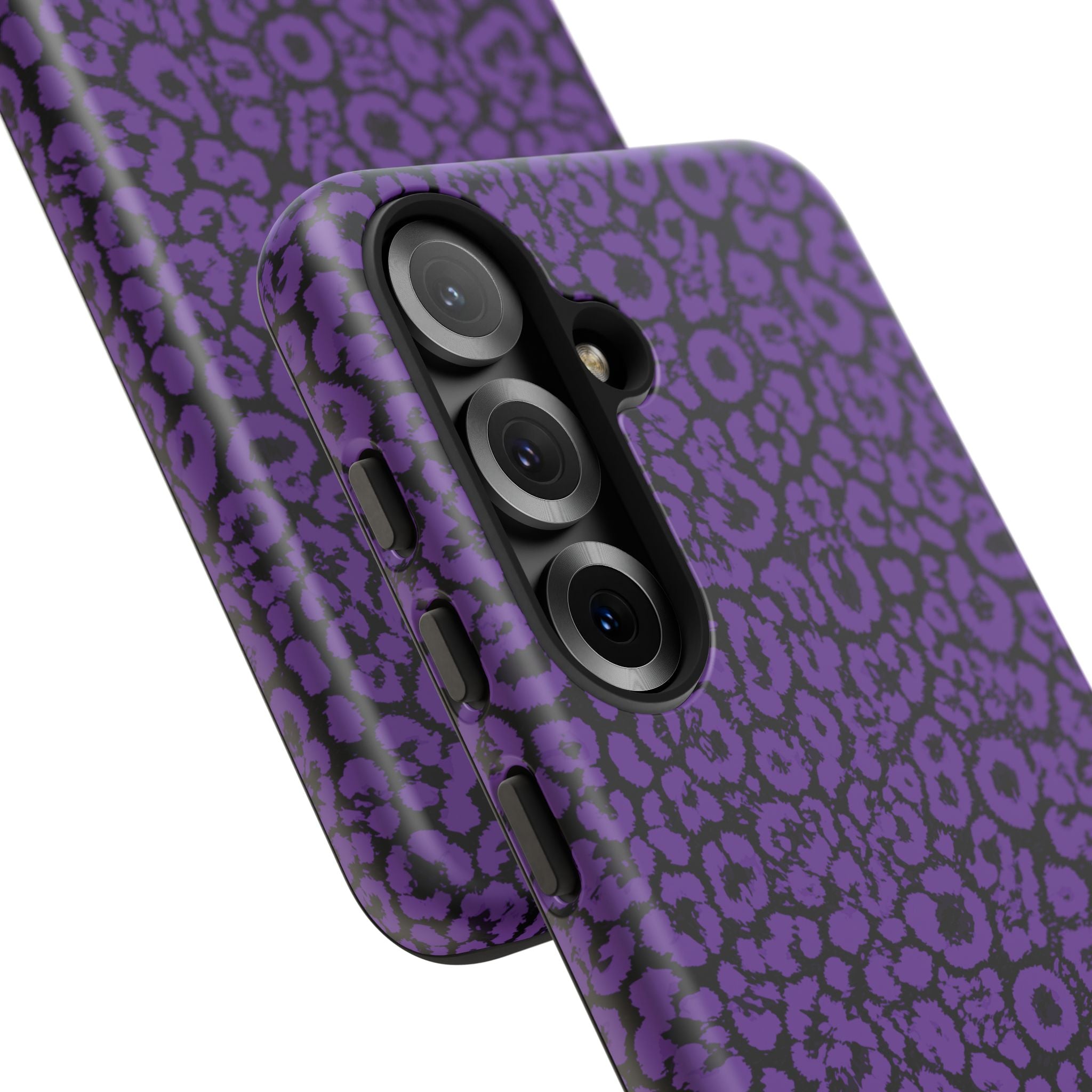 Purple Leopard Tough Case for iPhone, Galaxy or Google Pixel