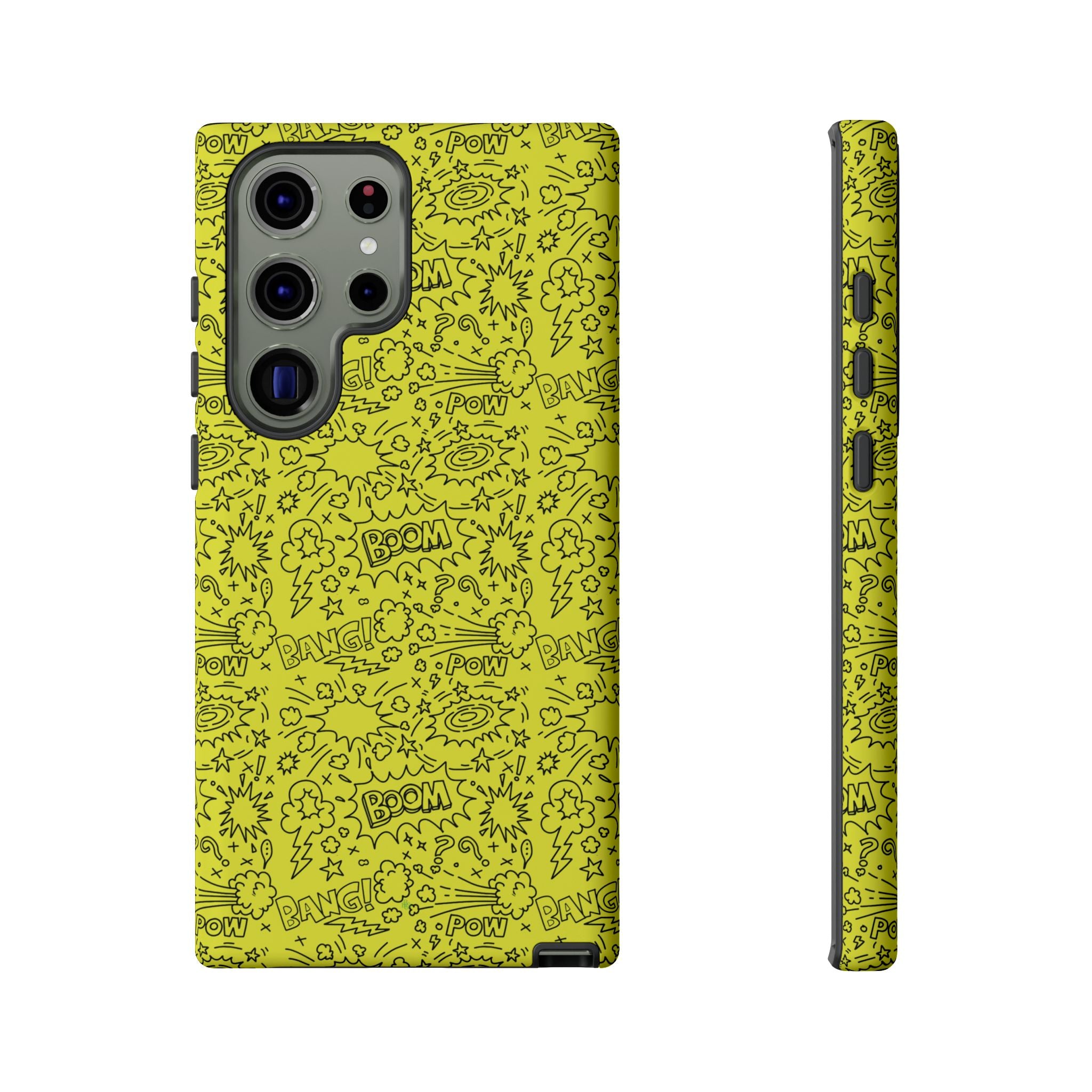 Neon Yellow Wow RG Tough Phone Case for iPhone, Galaxy, or Google Pixel