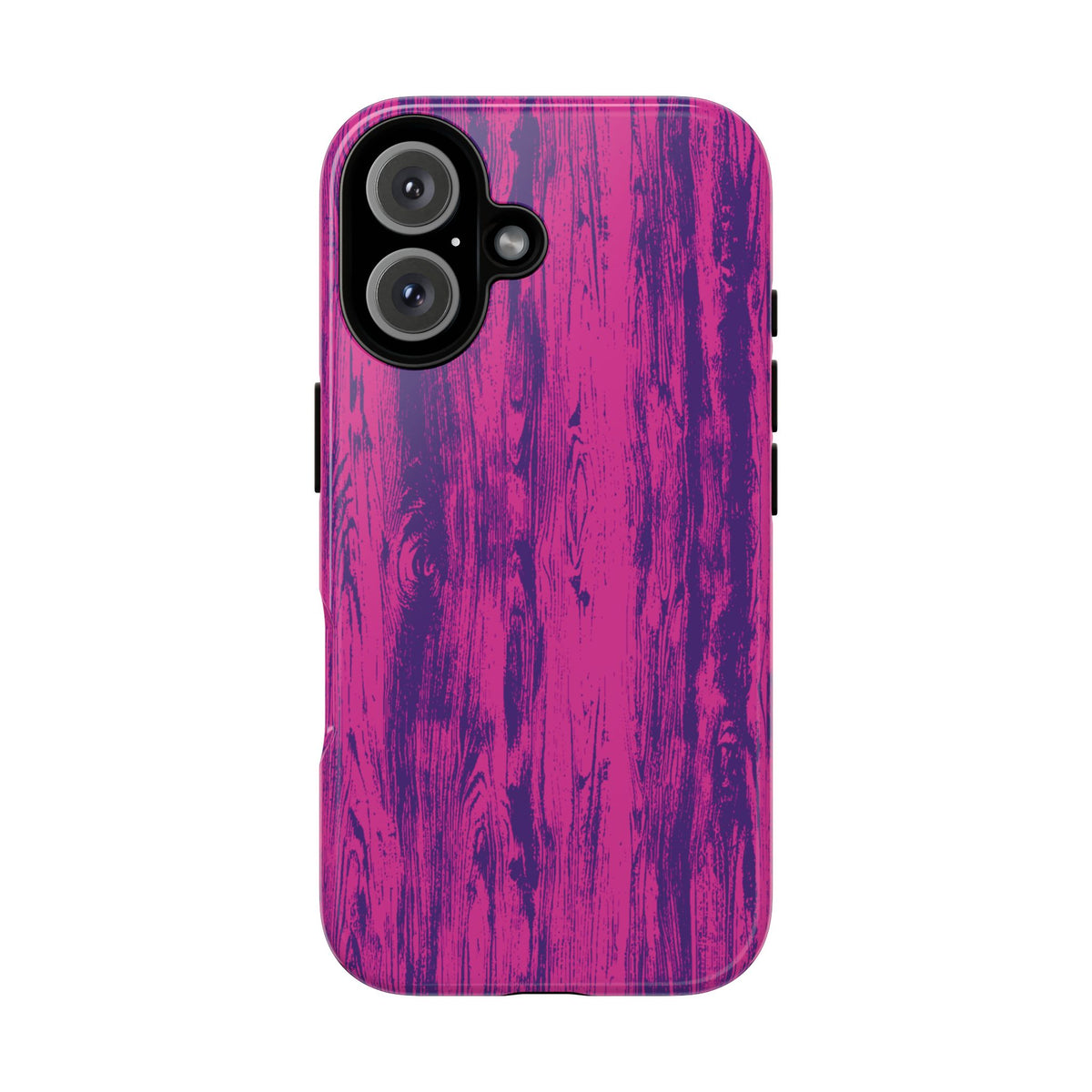 Pink Purple Wood Tough Phone Case iPhone, Galaxy, or Google Pixel