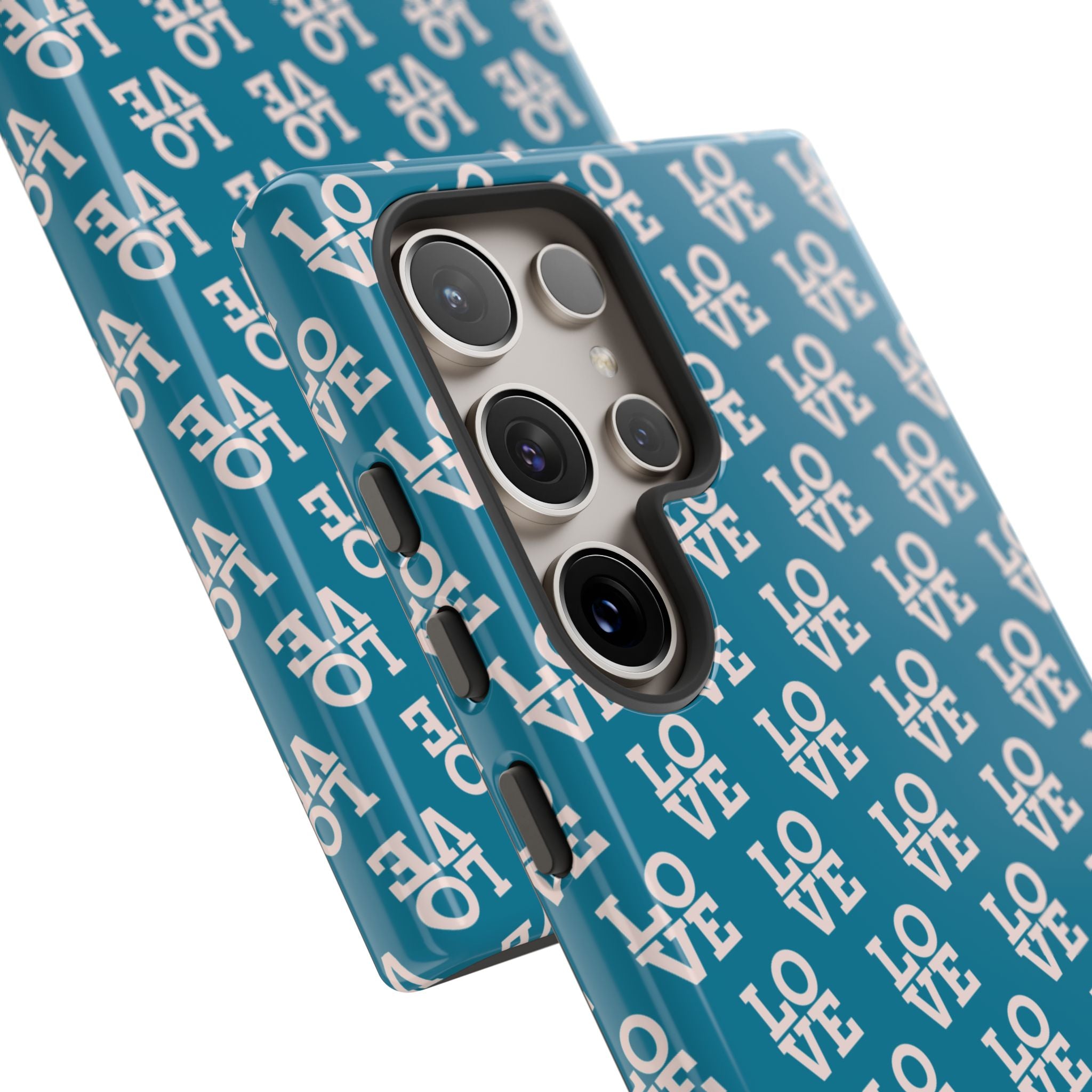LOVE Teal Green Tough Phone Case iPhone, Galaxy, or Google Pixel