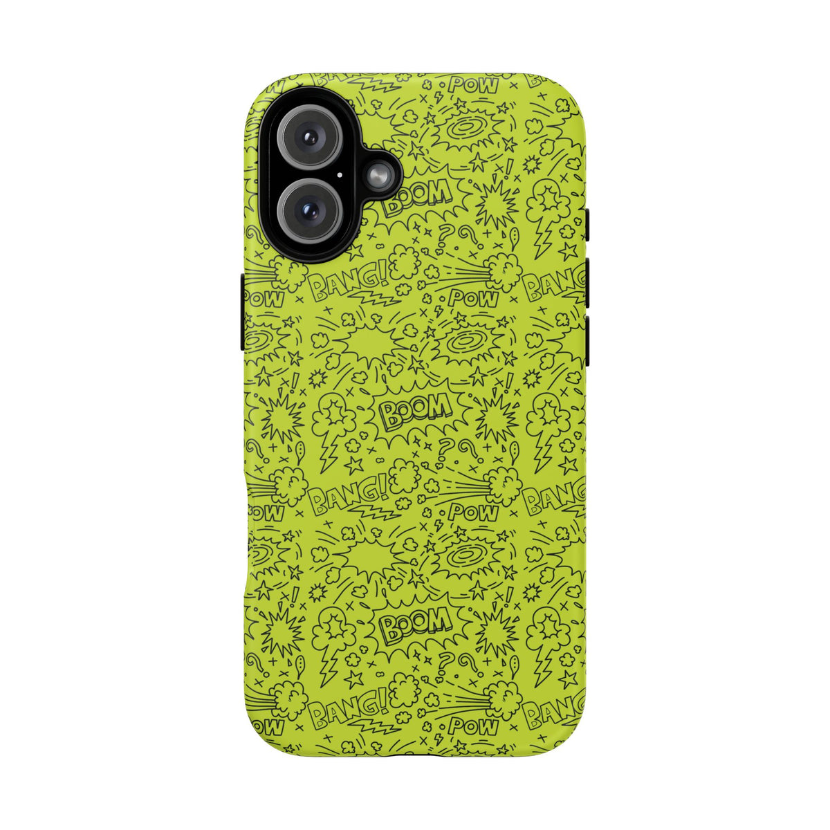 Neon Lime Wow Tough Case for iPhone, Galaxy, or Google Pixel