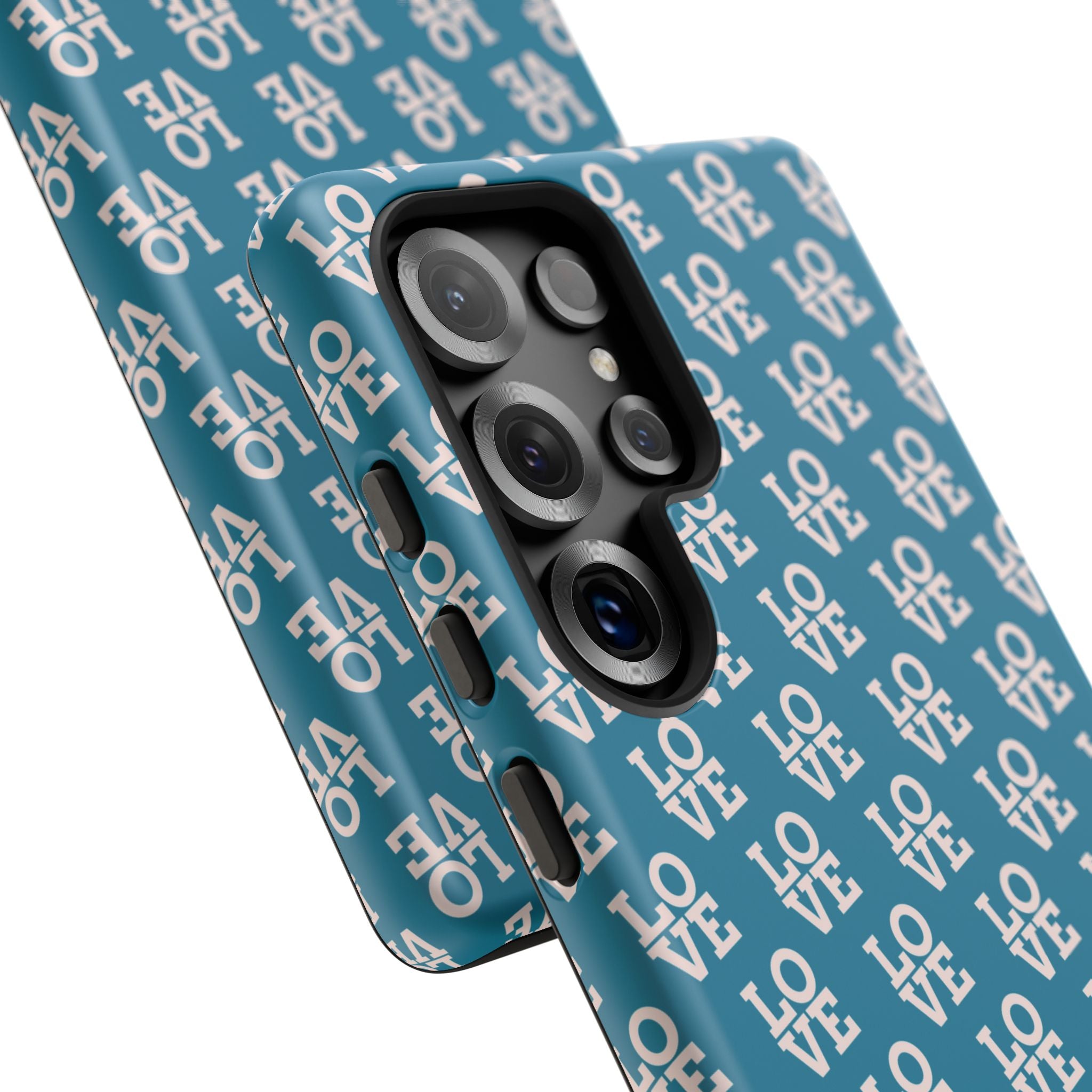 LOVE Teal Green Tough Phone Case iPhone, Galaxy, or Google Pixel