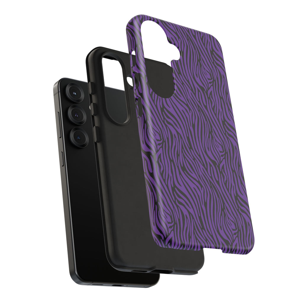 Purple Zebra Tough Phone Case for iPhone, Galaxy, or Google Pixel
