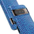 Blue Purple Leopard Tough Phone Case iPhone, Galaxy, or Google Pixel