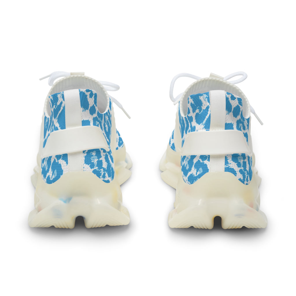 Blue Leopard Men's Mesh Sneakers
