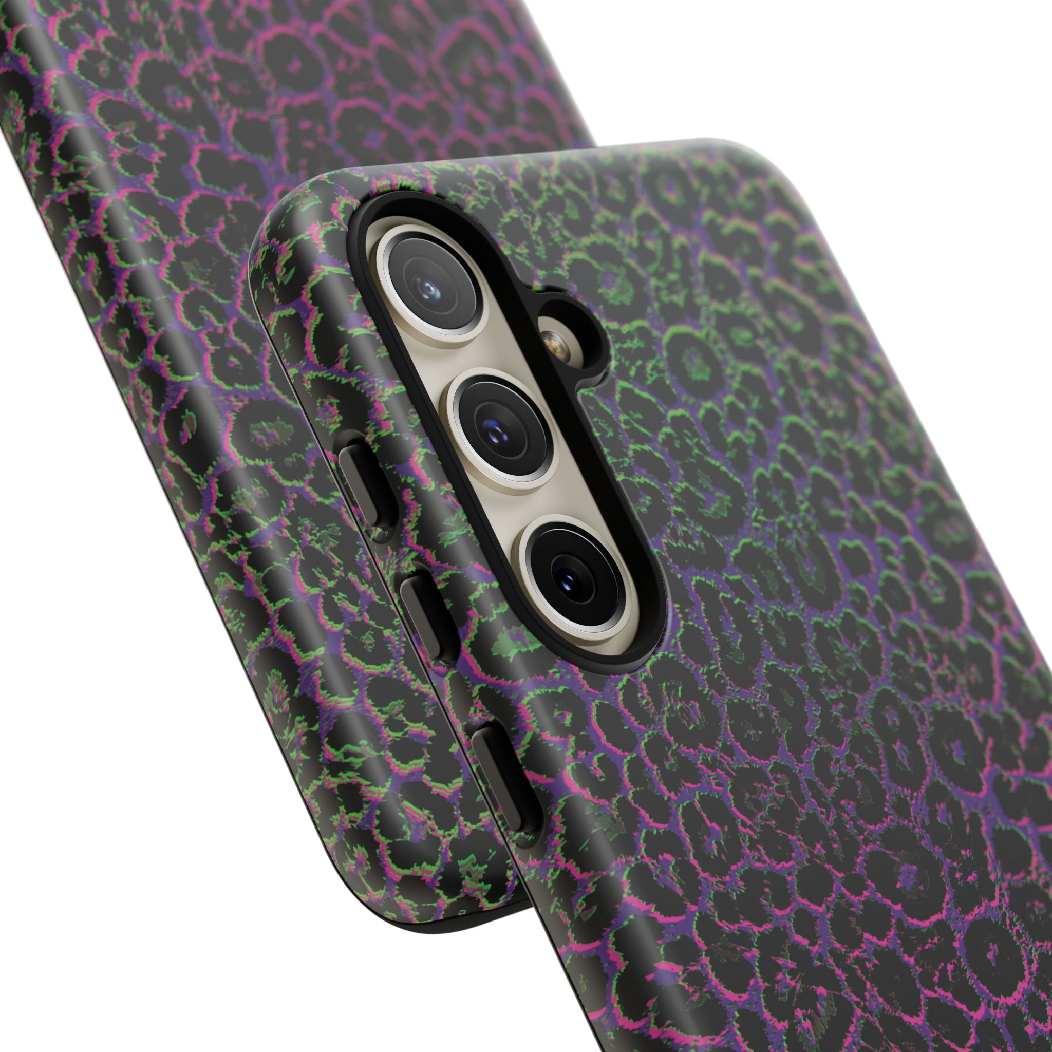 Colorful Leopard Tough Phone Case for iPhone, Galaxy, or Google Pixel