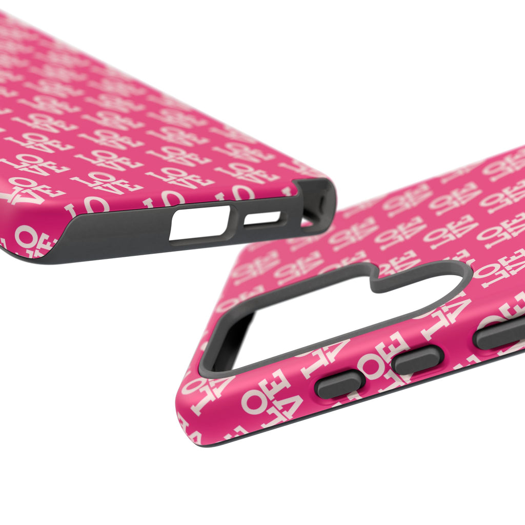 Vibrant Pink LOVE Tough Case iPhone, Galaxy, or Google Pixel