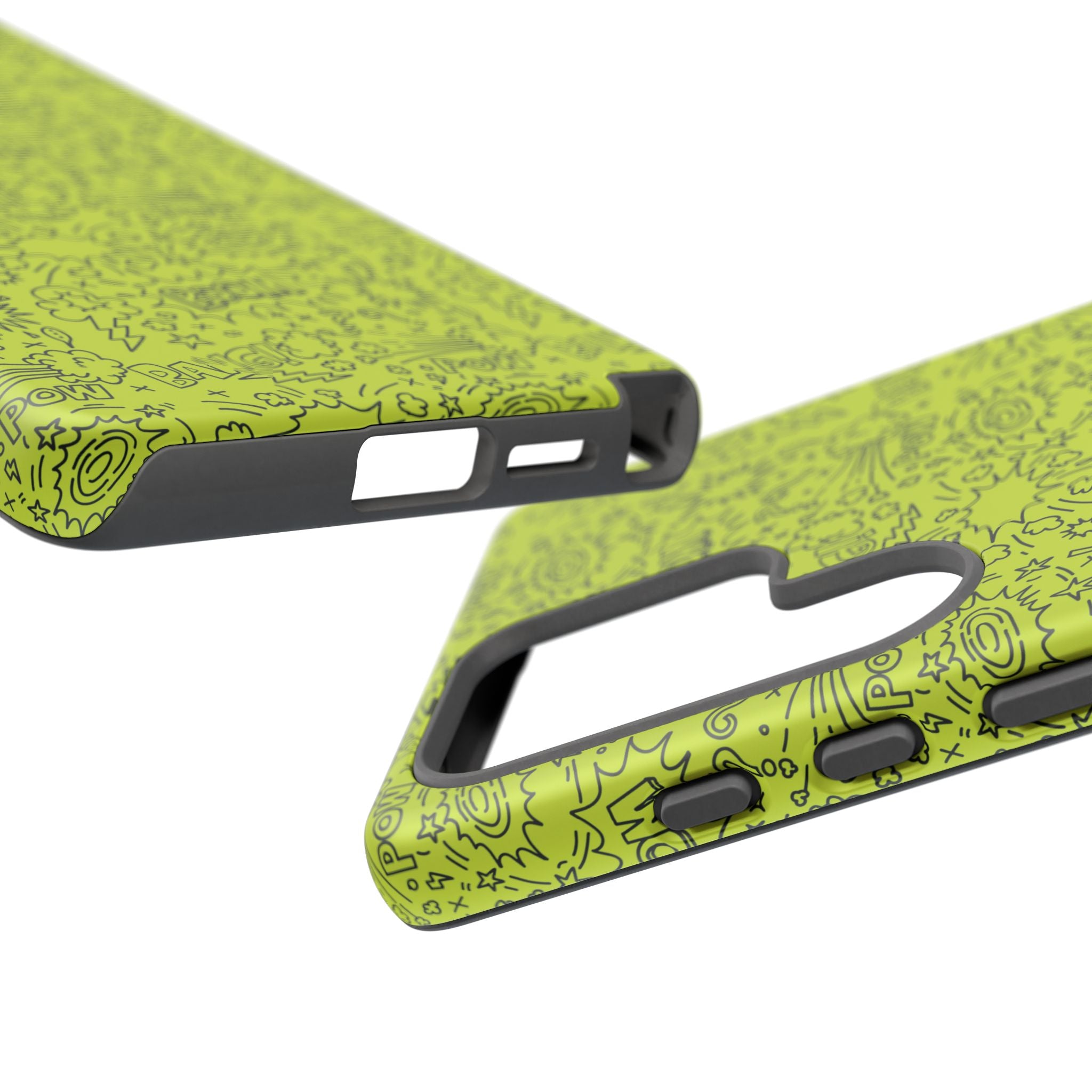 Neon Lime Wow Tough Case for iPhone, Galaxy, or Google Pixel