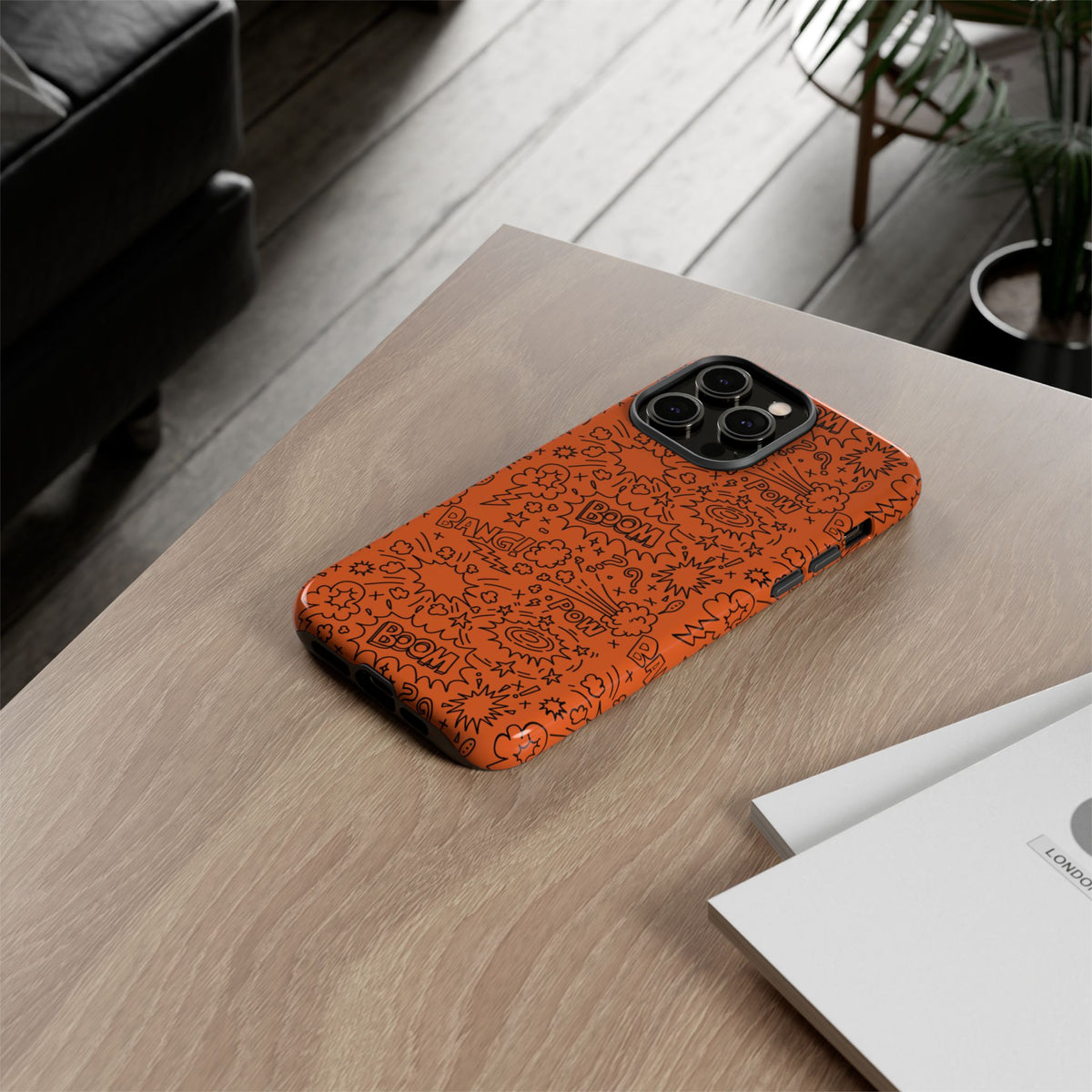 Wow Orange Tough Case for iPhone, Galaxy, or Google Pixel