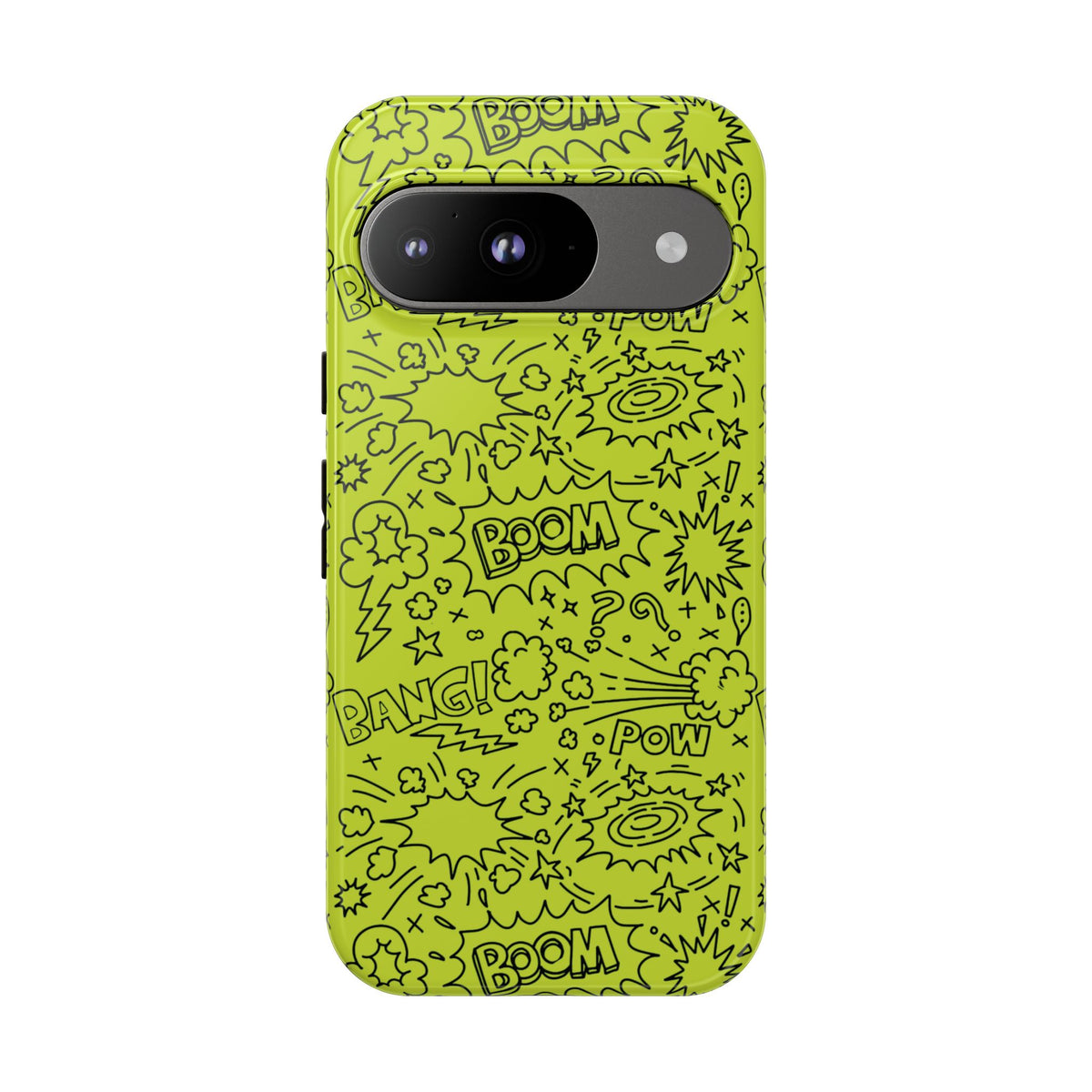 Neon Lime Wow Tough Case for iPhone, Galaxy, or Google Pixel