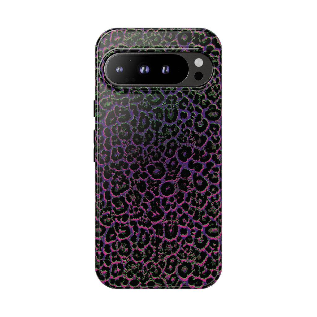 Colorful Leopard Tough Phone Case for iPhone, Galaxy, or Google Pixel