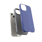 Leopard Printed Purple Blue Tough Phone Case for iPhone, Galaxy, or Google Pixel