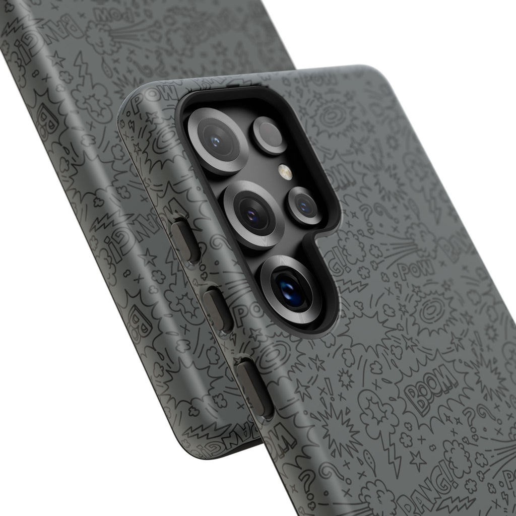 POW BOOM Comics style Tough Phone Case for iPhone, Galaxy, or Google Pixel