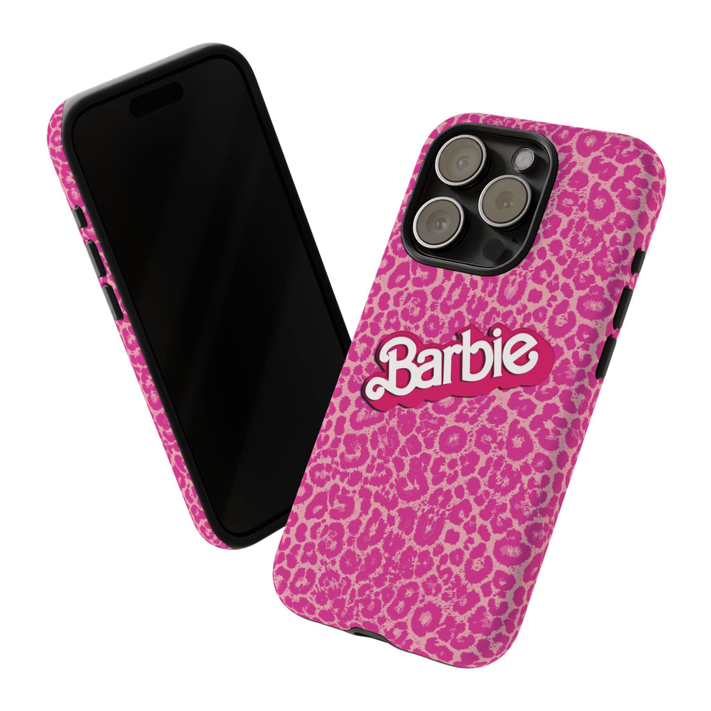 Hot Neon Pink Leopard Barb Tough Phone Case iPhone, Galaxy, or Google Pixel