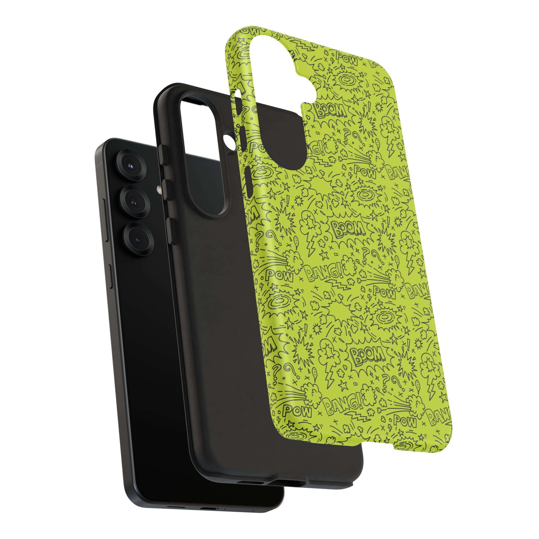 Neon Lime Wow Tough Case for iPhone, Galaxy, or Google Pixel