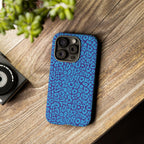 Blue Purple Leopard Tough Phone Case iPhone, Galaxy, or Google Pixel