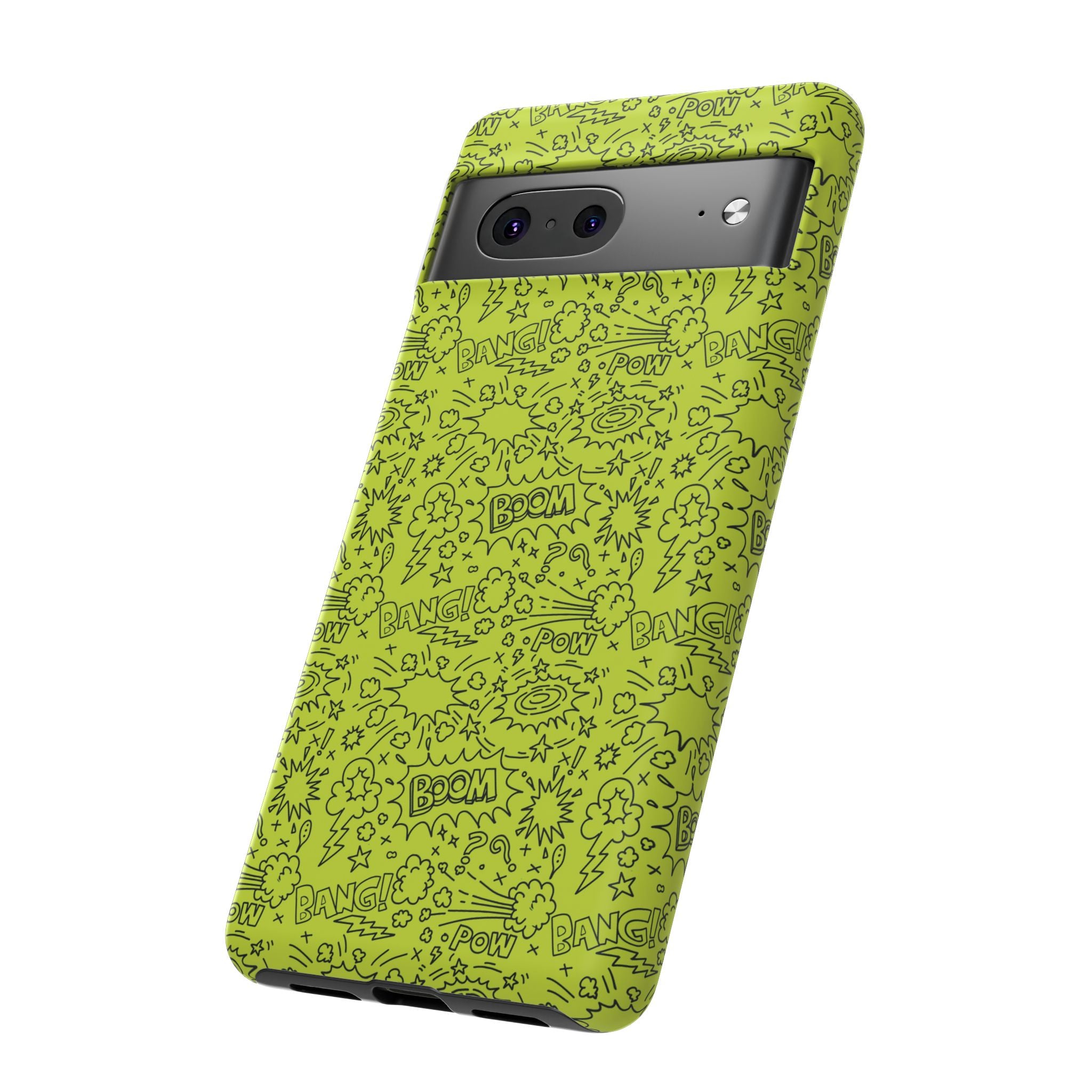 Neon Lime Wow Tough Case for iPhone, Galaxy, or Google Pixel