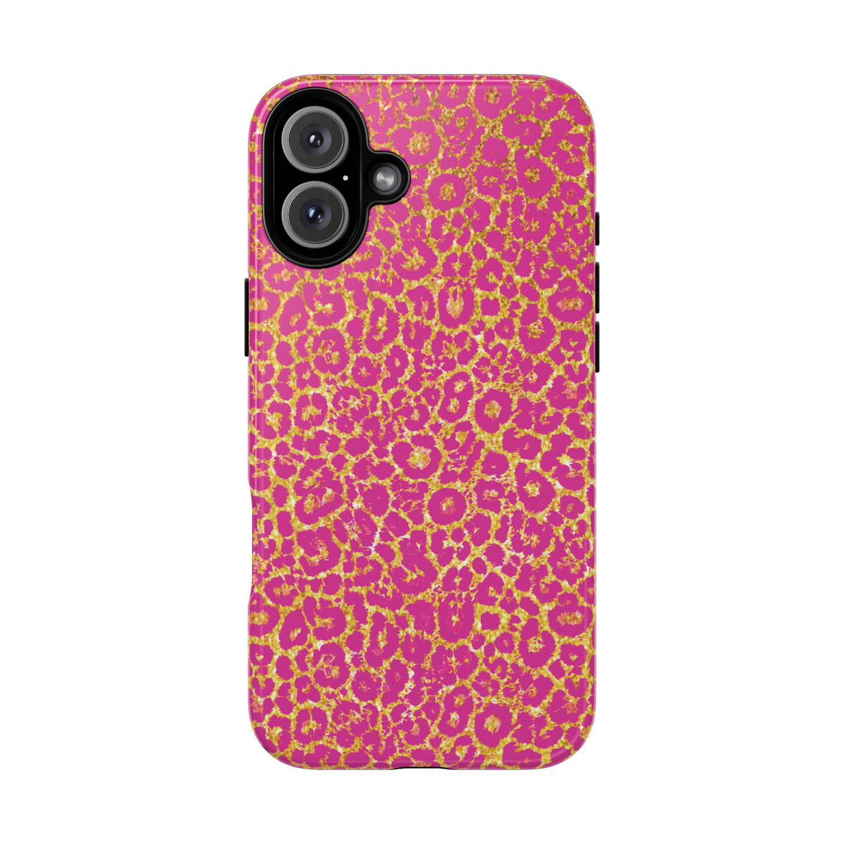 Pink Gold Leopard Tough Case for iPhone, Galaxy, or Google Pixel