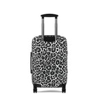 Leopard Print Black and White Luggage Cover
