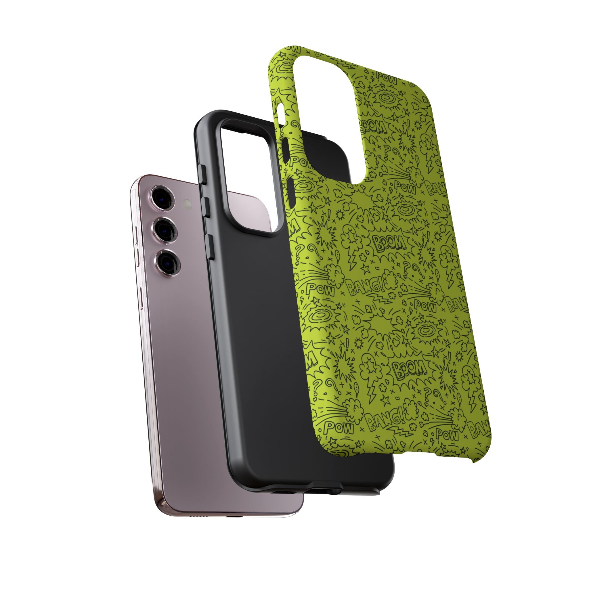 Neon Lime Wow Tough Case for iPhone, Galaxy, or Google Pixel