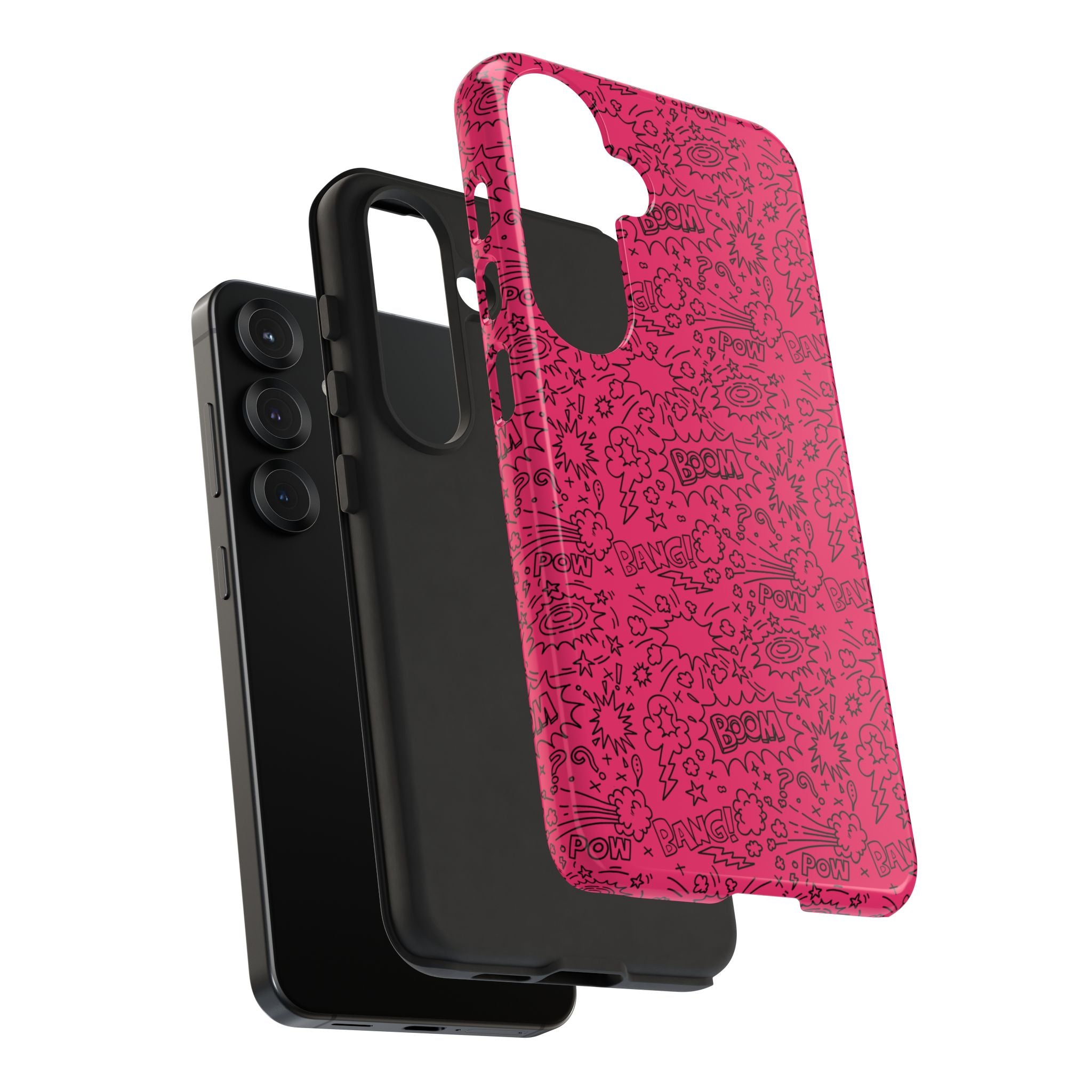 Pink Wow Tough Case for iPhone, Galaxy, or Google Pixel