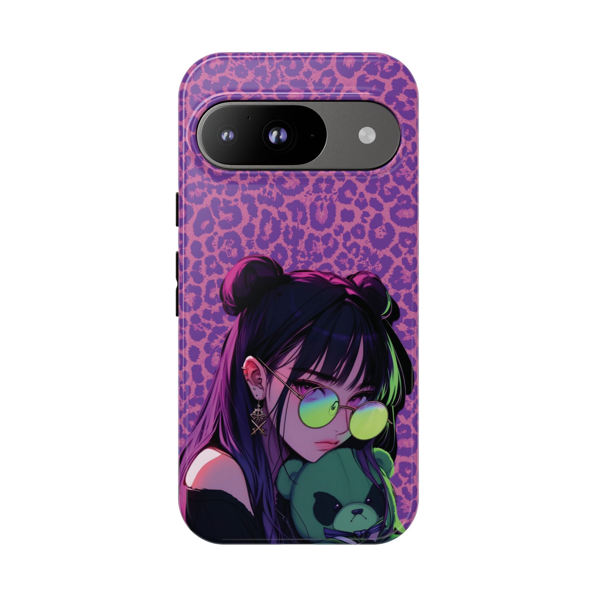 Purple Pink Leopard Kz iPhone, Galaxy and Google Tough Cases