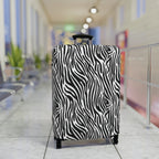 Zebra Print Black and White Luggage Cover