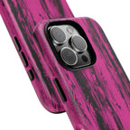 Hot Pink wood print Design Tough Phone Case for iPhone, Galaxy, or Google Pixel