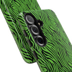 Neon Green Zebra Tough Phone Case iPhone, Galaxy, or Google Pixel