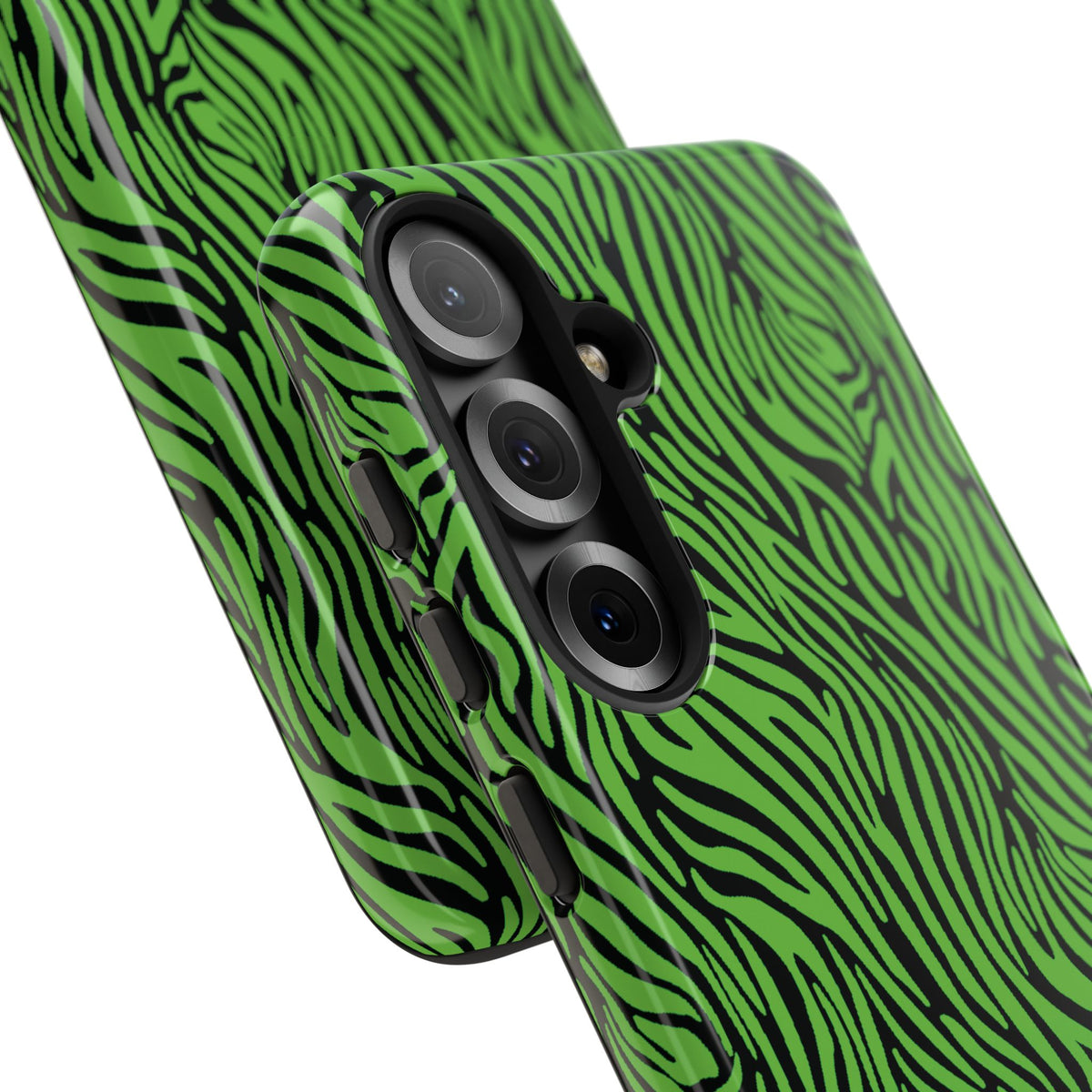 Neon Green Zebra Tough Phone Case iPhone, Galaxy, or Google Pixel