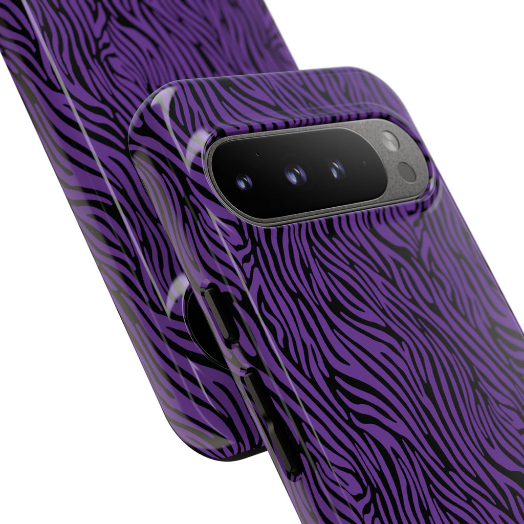 Purple Zebra Tough Phone Case for iPhone, Galaxy, or Google Pixel