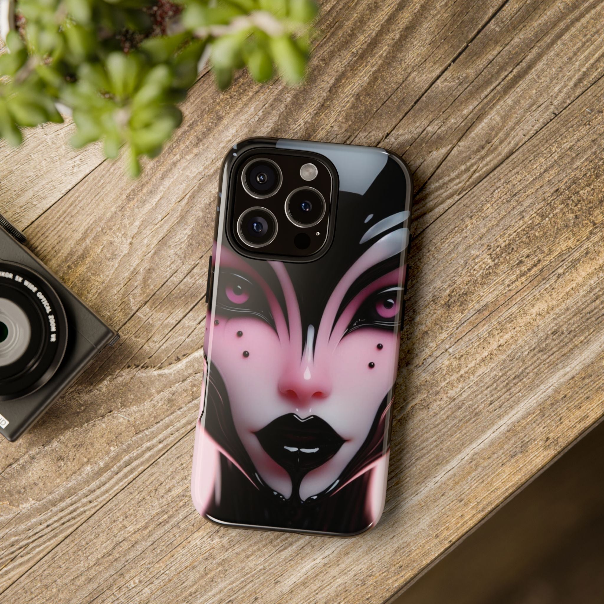 Pink Alien Tough Phone Case for iPhone, Galaxy, or Google Pixel