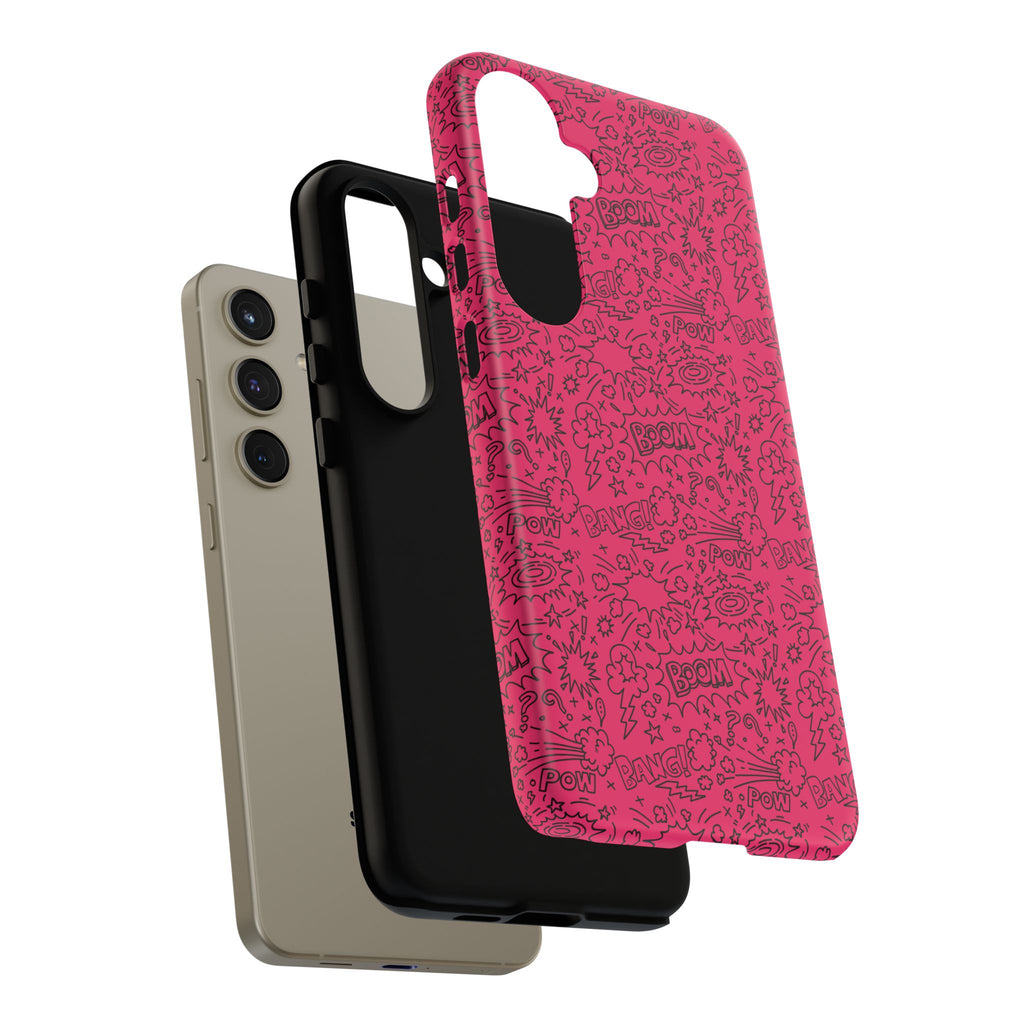 Pink Wow Tough Case for iPhone, Galaxy, or Google Pixel