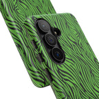 Neon Green Zebra Tough Phone Case iPhone, Galaxy, or Google Pixel