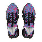 Blue Pink Zebra Men's Mesh Sneakers