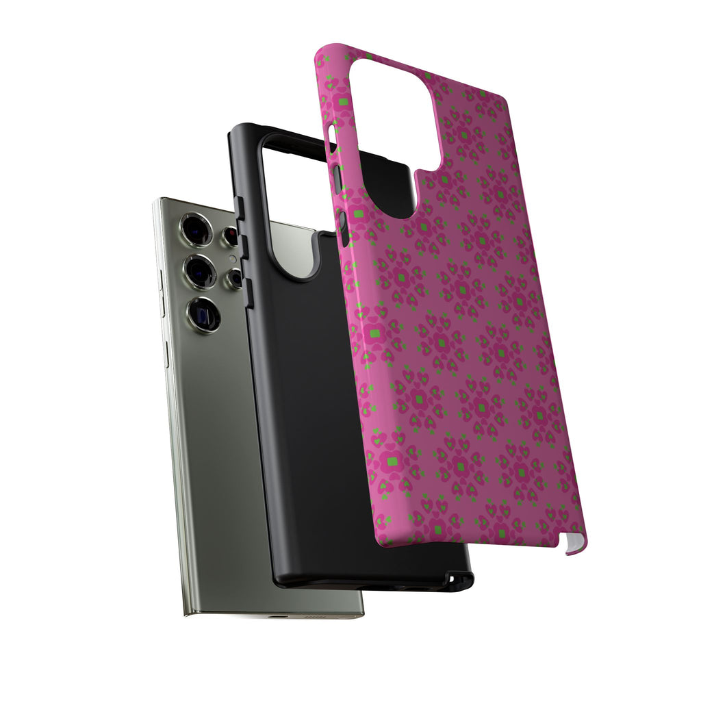 Floresta Heart Pink Tough Phone Case iPhone, Galaxy, or Google Pixel