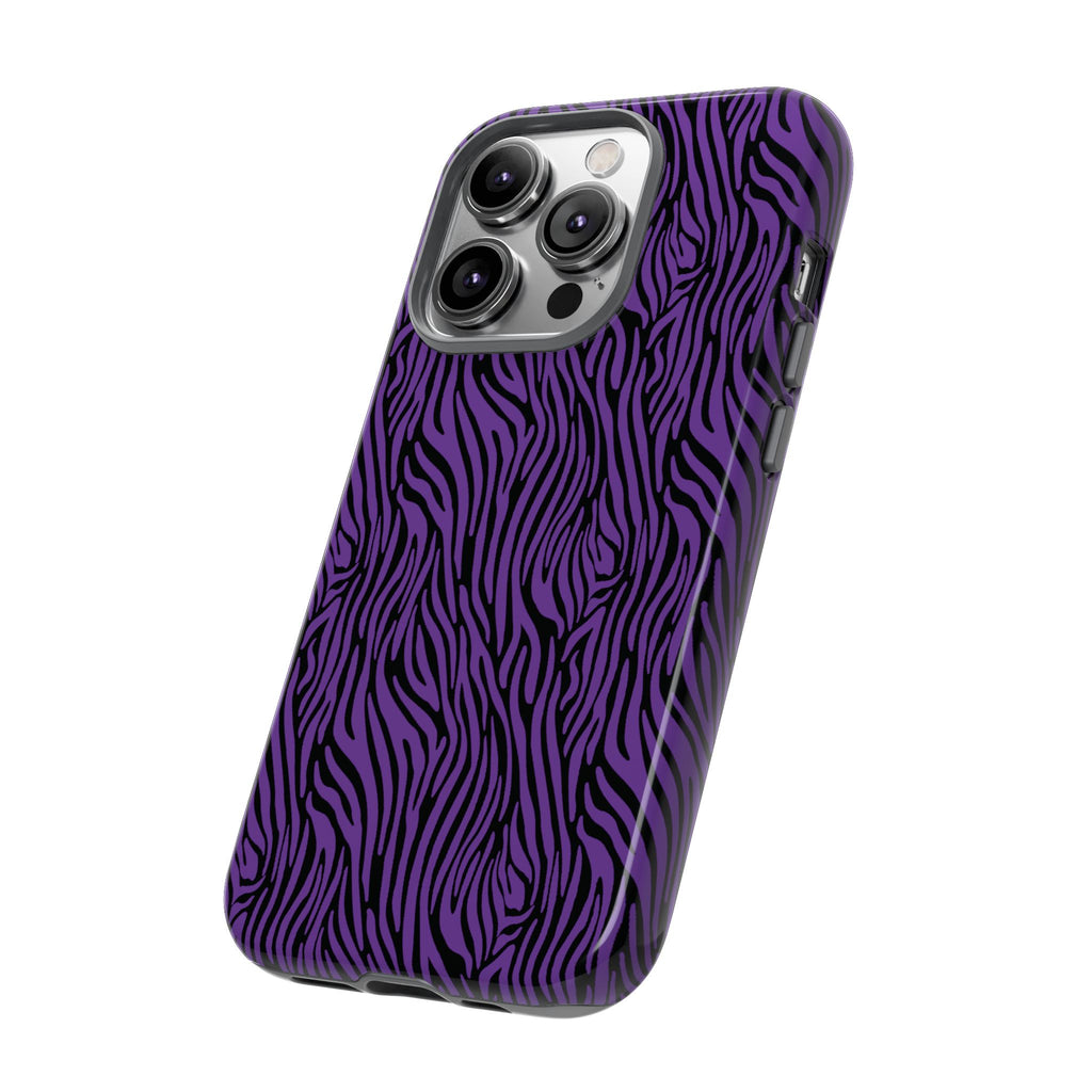 Purple Zebra Tough Phone Case for iPhone, Galaxy, or Google Pixel