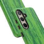 Neon Green Wood Print Tough Phone Case iPhone, Galaxy, or Google Pixel