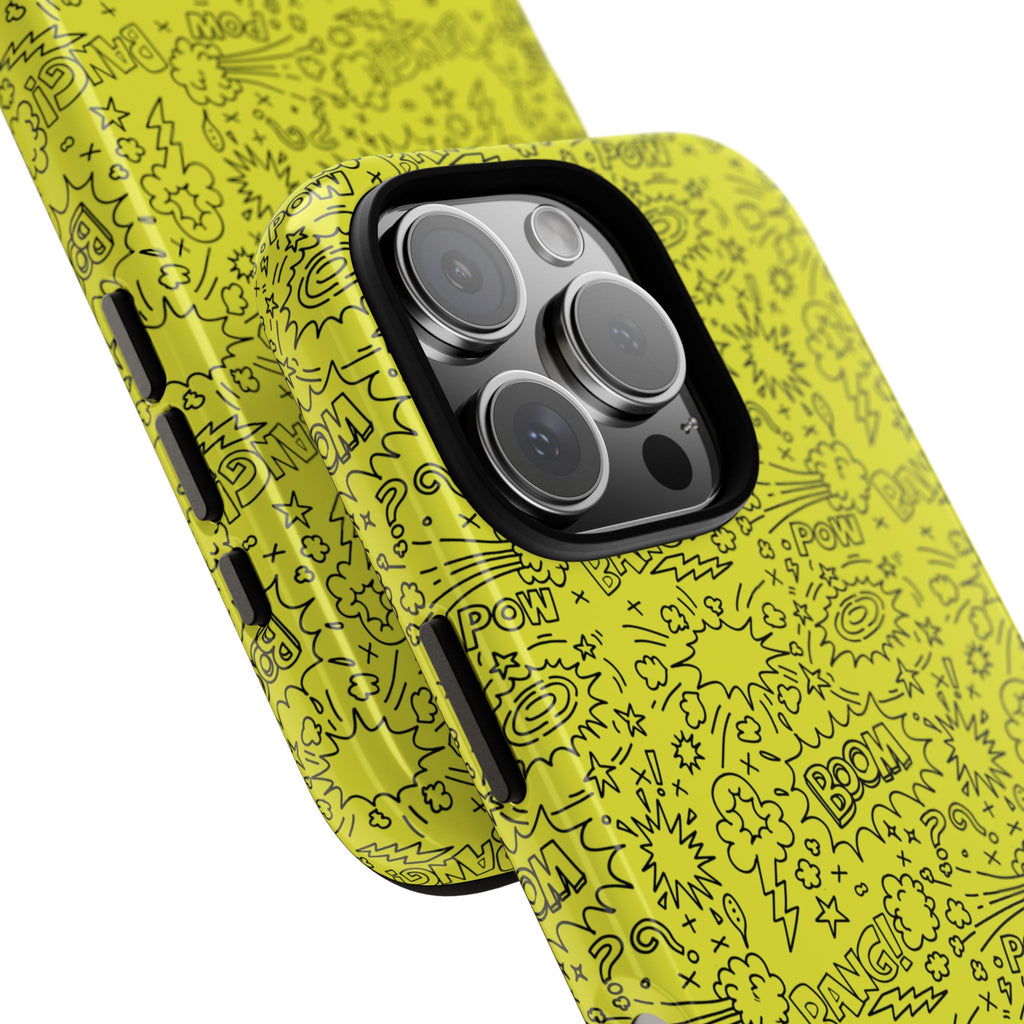Neon Yellow Wow RG Tough Phone Case for iPhone, Galaxy, or Google Pixel
