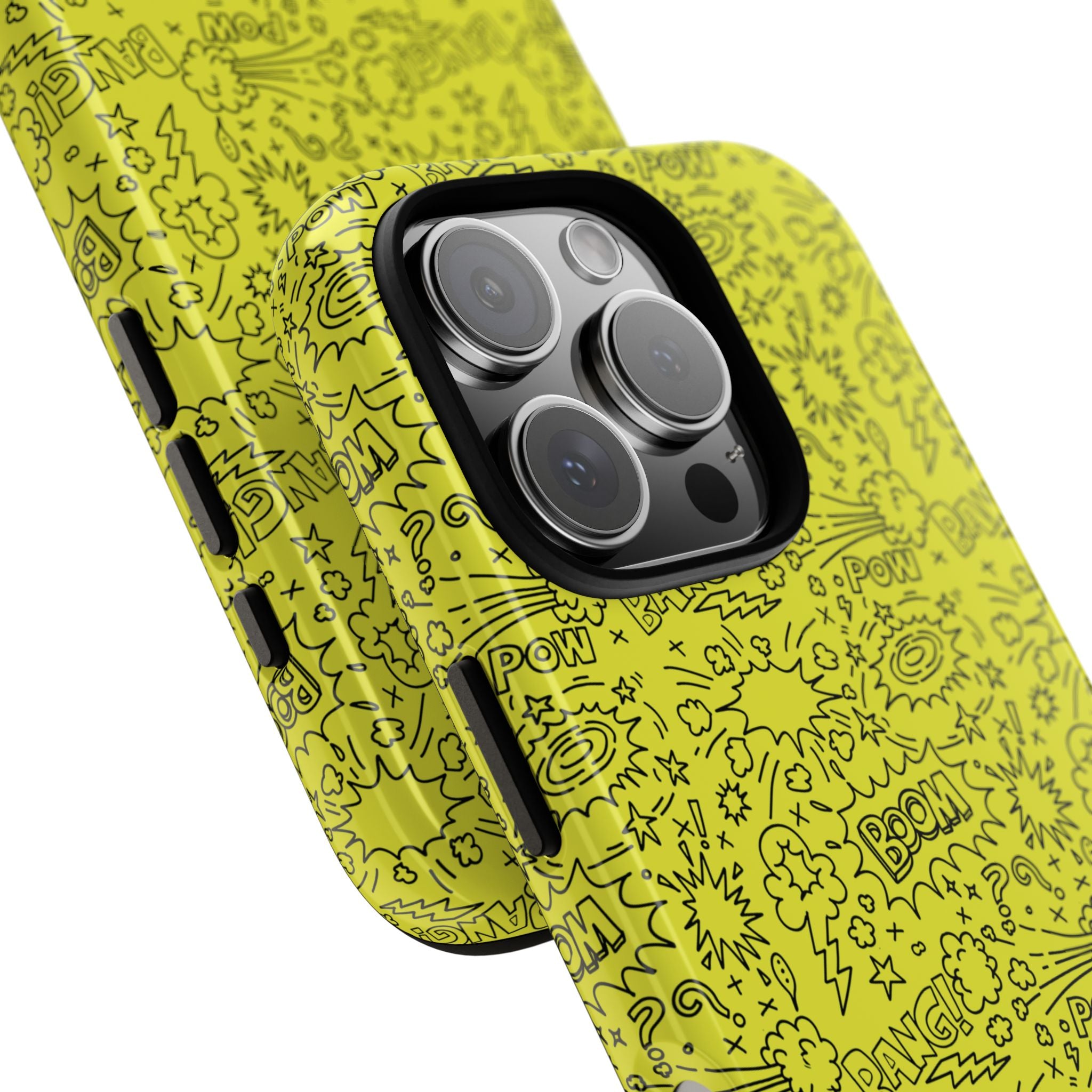 Neon Yellow Wow RG Tough Phone Case for iPhone, Galaxy, or Google Pixel