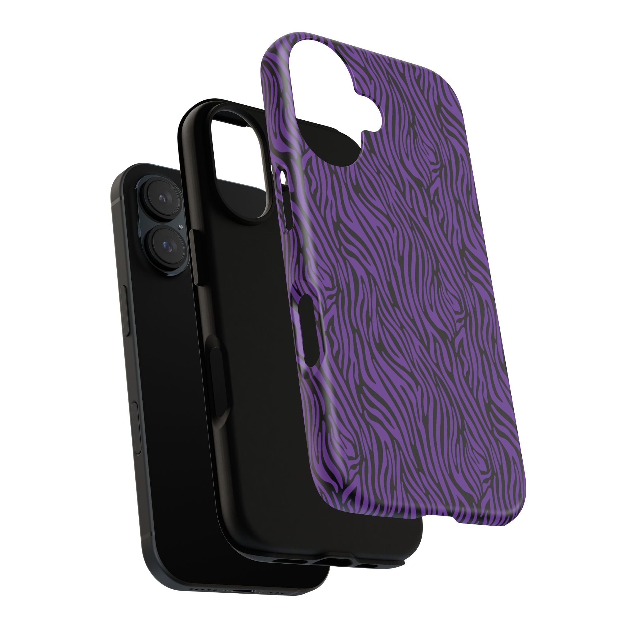 Purple Zebra Tough Phone Case for iPhone, Galaxy, or Google Pixel