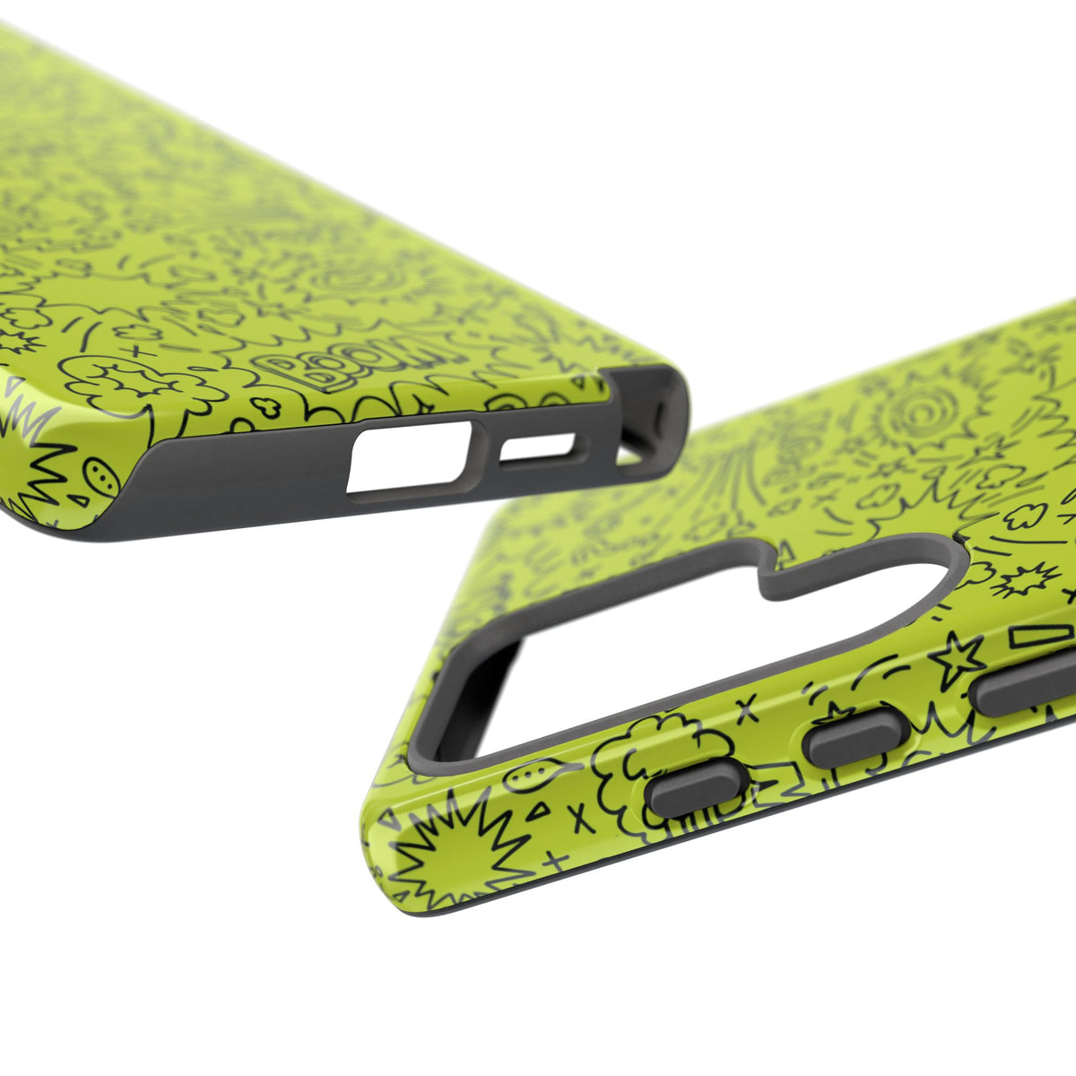 Neon Lime Wow Tough Case for iPhone, Galaxy, or Google Pixel