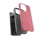 Pink Gold Leopard Tough Case for iPhone, Galaxy, or Google Pixel