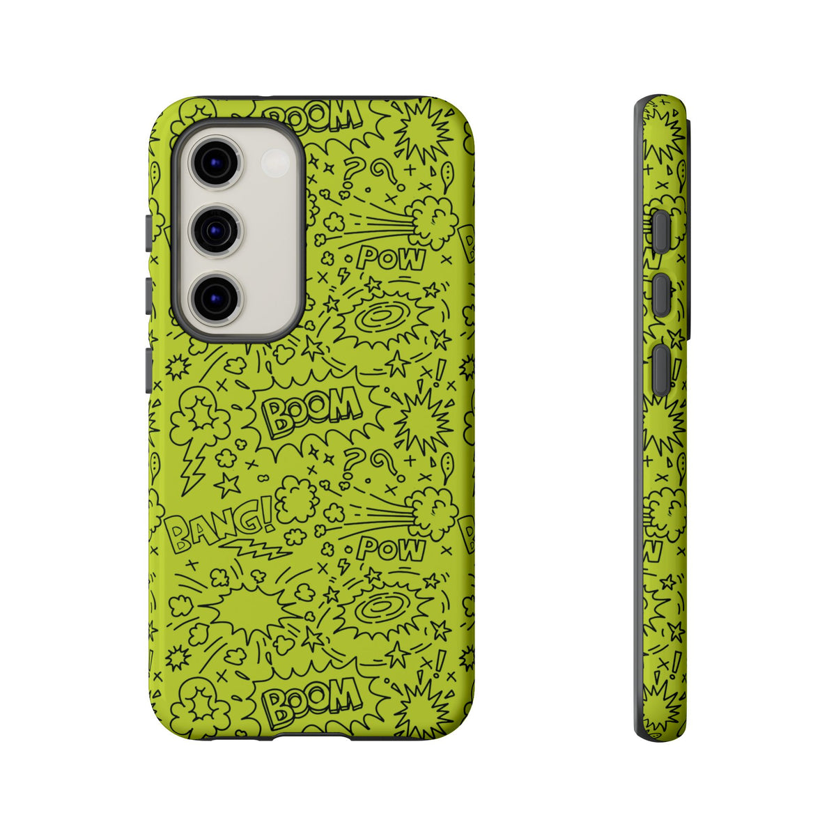 Neon Lime Wow Tough Case for iPhone, Galaxy, or Google Pixel