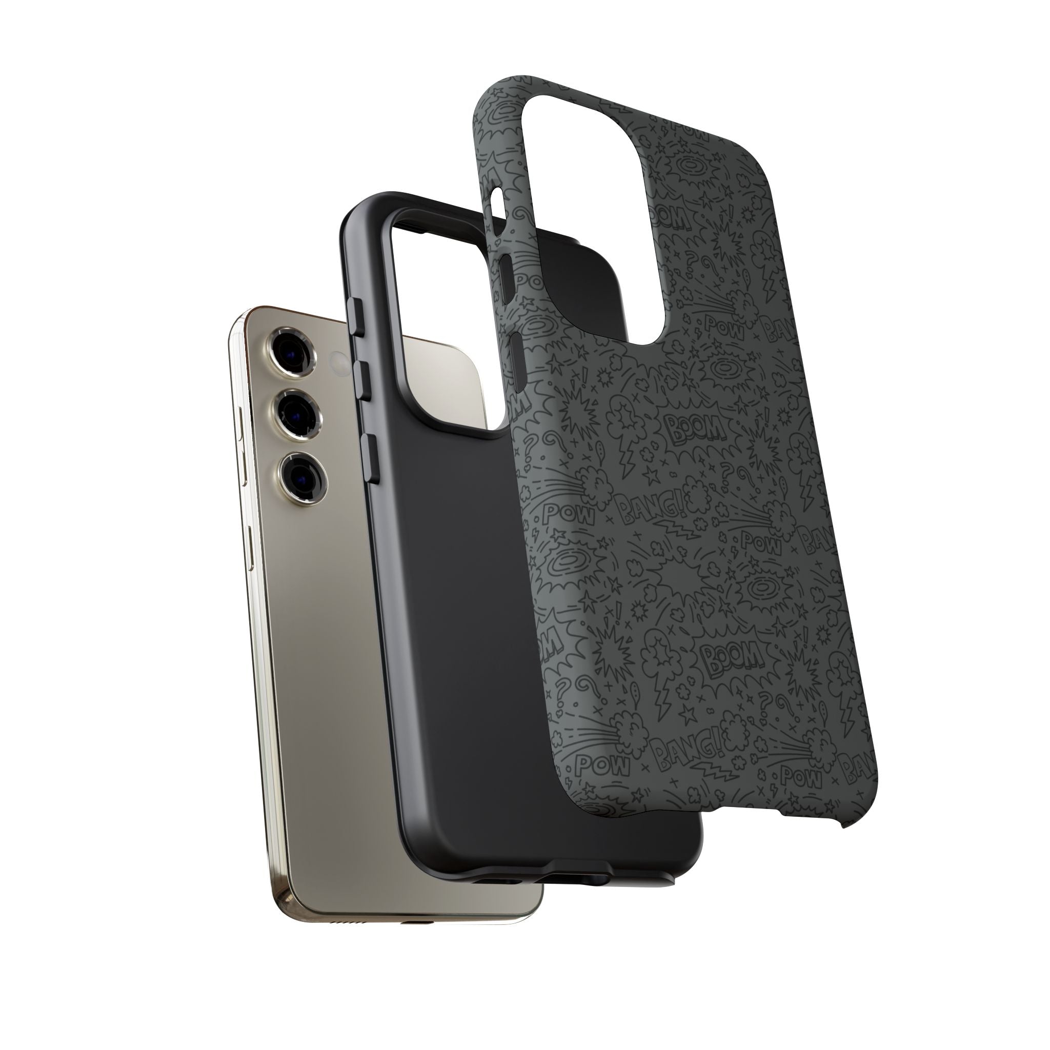 POW BOOM Comics style Tough Phone Case for iPhone, Galaxy, or Google Pixel